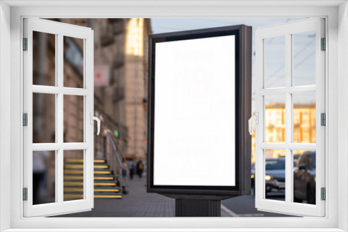 Fototapeta Naklejka Na Ścianę Okno 3D - Billboard screen mocap in the city.