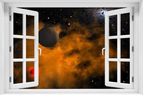 Fototapeta Naklejka Na Ścianę Okno 3D - Far-out planets in a space