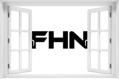 FHN letter logo design with white background in illustrator, vector logo modern alphabet font overlap style. calligraphy designs for logo, Poster, Invitation, etc.