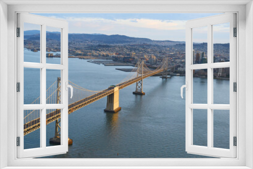 bay bridge from helicopter