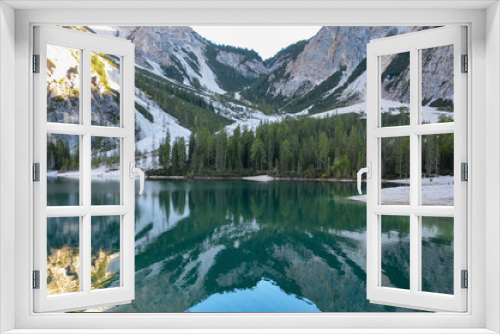 Fototapeta Naklejka Na Ścianę Okno 3D - Pragser Wildsee (Lago di Braies) in South Tyrol, Italy


