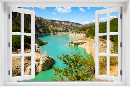 Fototapeta Naklejka Na Ścianę Okno 3D - Picturesque landscape of Congost de Mont-Rebei, famous gorge in Catalonia, Spain