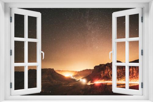 Fototapeta Naklejka Na Ścianę Okno 3D - night astrophotography star milky way