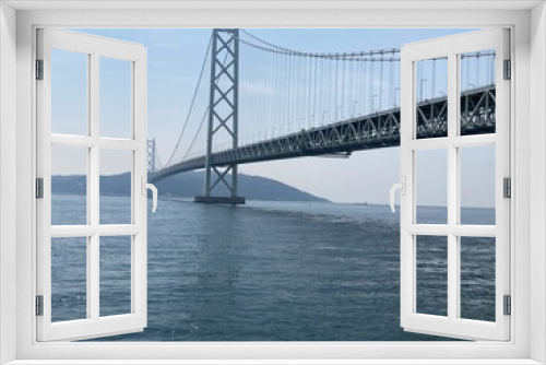 Fototapeta Naklejka Na Ścianę Okno 3D - The Akashi-Kaikyo Bridge 