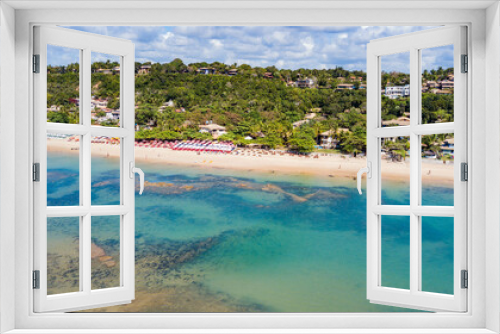 Fototapeta Naklejka Na Ścianę Okno 3D - Arraial D'ajuda - Aerial view of Mucugê beach - Beach in Arraial D'ajuda, Porto Seguro, Bahia