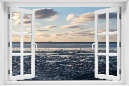 Fototapeta Naklejka Na Ścianę Okno 3D - Beach Sunset Sonnenuntergang Cuxhaven Strand Wattenmeer