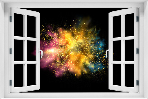 Fototapeta Naklejka Na Ścianę Okno 3D - Holiday Abstract shiny gold pink powder design element