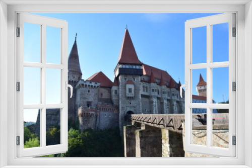 Fototapeta Naklejka Na Ścianę Okno 3D - Corvin Castle, also known as Hunyadi Castle or Hunedoara Castle 1