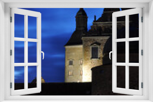 Fototapeta Naklejka Na Ścianę Okno 3D - Castle by night