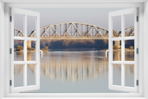 Fototapeta Naklejka Na Ścianę Okno 3D - Most kolejowy
