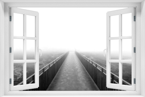Fototapeta Naklejka Na Ścianę Okno 3D - bridge over the fog