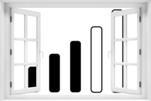 Fototapeta Naklejka Na Ścianę Okno 3D - Minimal black and white icon design for your app, website, layout. Isolated image. Vector illustration.