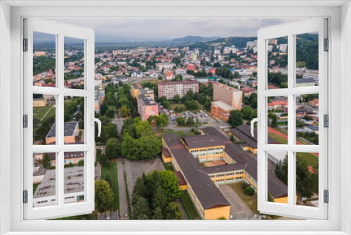 Fototapeta Naklejka Na Ścianę Okno 3D - Aerial view of the town of Vranov nad Toplou in Slovakia