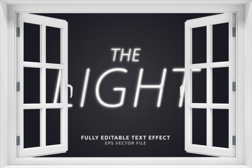 The White Light Thin Editable Text Effect