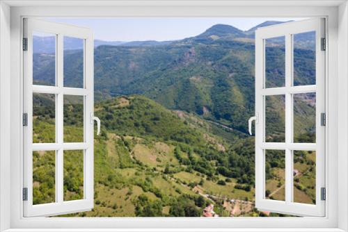 Fototapeta Naklejka Na Ścianę Okno 3D - Aerial view of Stara Planina Mountain near village of Zasele, Bulgaria