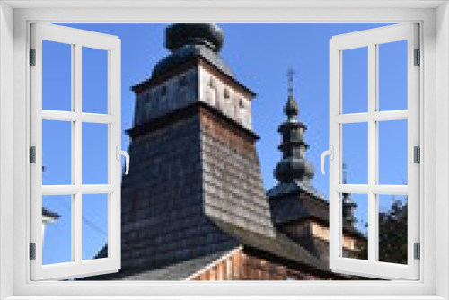 Fototapeta Naklejka Na Ścianę Okno 3D - Cerkiew grekokatolicka w Owczarach w Małopolsce, szlak architektury drewnianej