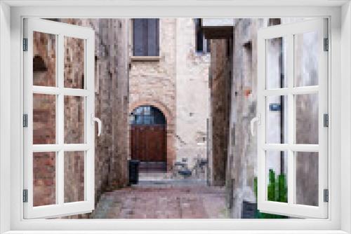 Fototapeta Naklejka Na Ścianę Okno 3D - TUSCANY-MAY 30:classic building in Pienza,Tuscany,Italy,on May 30,2018.