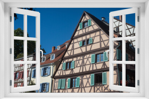 Fototapeta Naklejka Na Ścianę Okno 3D - retail of medieval architecture in Colmar - France