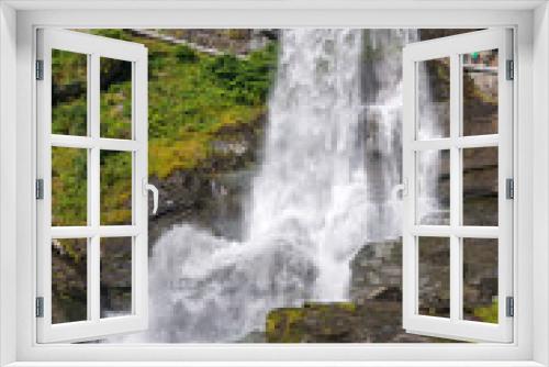 Fototapeta Naklejka Na Ścianę Okno 3D - Steinsdalsfossen waterfall and landscape in Norway 