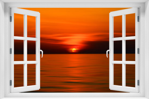 Fototapeta Naklejka Na Ścianę Okno 3D - Beautiful red sunset