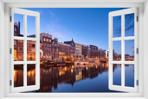 Fototapeta Naklejka Na Ścianę Okno 3D - Amsterdam, Netherlands Bridges and Canals
