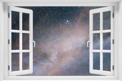 Fototapeta Naklejka Na Ścianę Okno 3D - Night Sky Pink Milky Way