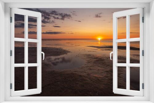 Fototapeta Naklejka Na Ścianę Okno 3D - Westerheversand im Sonnenuntergang