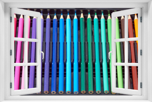 Fototapeta Naklejka Na Ścianę Okno 3D - dusty colored pencils