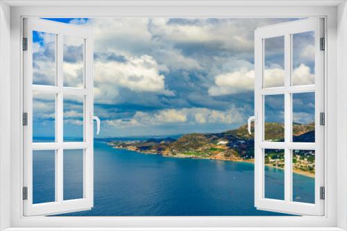 Fototapeta Naklejka Na Ścianę Okno 3D - beautiful seascape with extraordinary natural colors of the sea, mountains and clouds in Alanya, Turkey