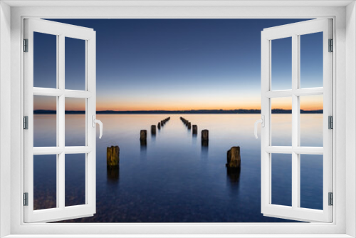 Fototapeta Naklejka Na Ścianę Okno 3D - Abendstimmung Starnberger See