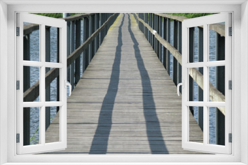 Fototapeta Naklejka Na Ścianę Okno 3D - Steg - Brücke - Perspektive