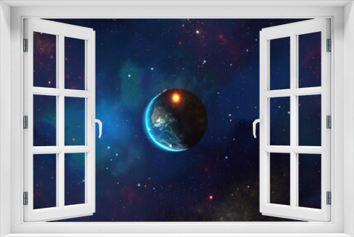 Fototapeta Naklejka Na Ścianę Okno 3D - Planet Earth Seen From Space