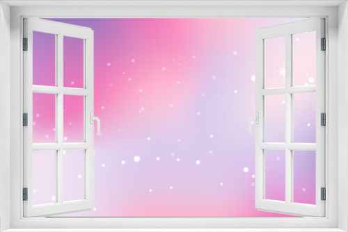 Pastel sky background with shining stars. Vanilla sky. Sparkling stardust. Holographic gradient sky.