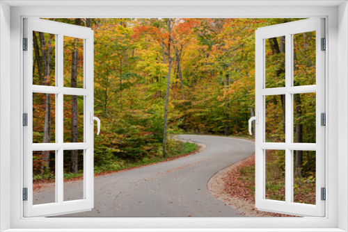 Fototapeta Naklejka Na Ścianę Okno 3D - 661-14 Cottage Row in Autumn