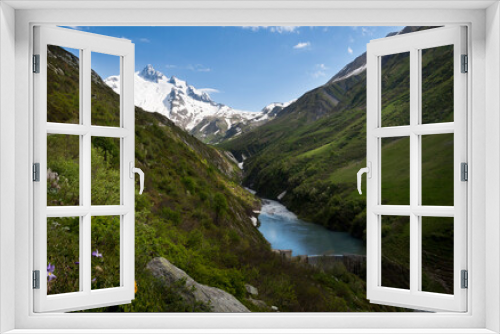 Fototapeta Naklejka Na Ścianę Okno 3D - les chapieux, aiguille des glaciers, bourg st maurice