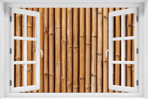 Fototapeta Naklejka Na Ścianę Okno 3D - Panorama of Brown old Bamboo fence texture and background seamless