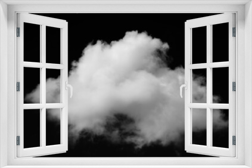 Fototapeta Naklejka Na Ścianę Okno 3D - white cloud on black background.