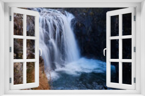 Fototapeta Naklejka Na Ścianę Okno 3D - Waterfall in Long Exposure, Fairy Pools, Isle of Skye, Scotland