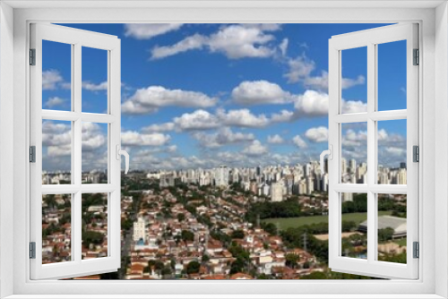 Panoramic view of the city of Sao Paulo, Brazil.
