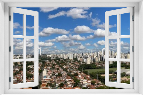 Fototapeta Naklejka Na Ścianę Okno 3D - Panoramic view of the city of Sao Paulo, Brazil.