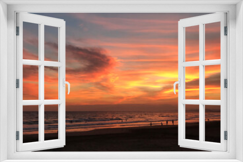 Fototapeta Naklejka Na Ścianę Okno 3D - 夕焼けの海と空