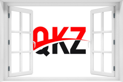 QKZ Letter Initial Logo Design Vector Illustration