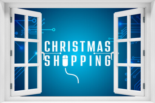Christmas shopping Text illustration