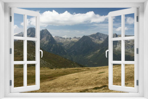 Fototapeta Naklejka Na Ścianę Okno 3D - alpine meadows in French Alps near Chamonix