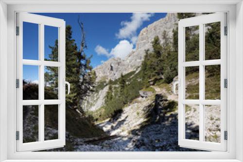 Fototapeta Naklejka Na Ścianę Okno 3D - Wanderung Forcella del Lago