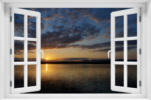 Fototapeta Naklejka Na Ścianę Okno 3D - Sunrise on the Bellus reservoir, Spain
