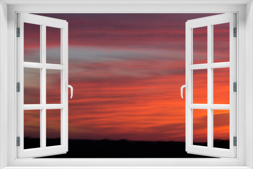 Fototapeta Naklejka Na Ścianę Okno 3D - red sunset sky