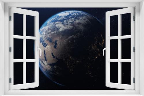 Fototapeta Naklejka Na Ścianę Okno 3D - Planet Earth Space Scene 3D Rendering
