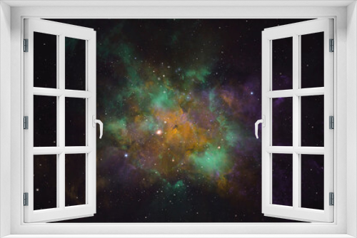 Fototapeta Naklejka Na Ścianę Okno 3D - galaxy nebula background with stars