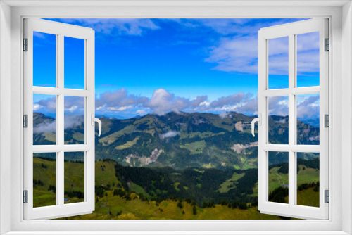 Fototapeta Naklejka Na Ścianę Okno 3D - Damülser Berge und Dornbirner First in Vorarlberg